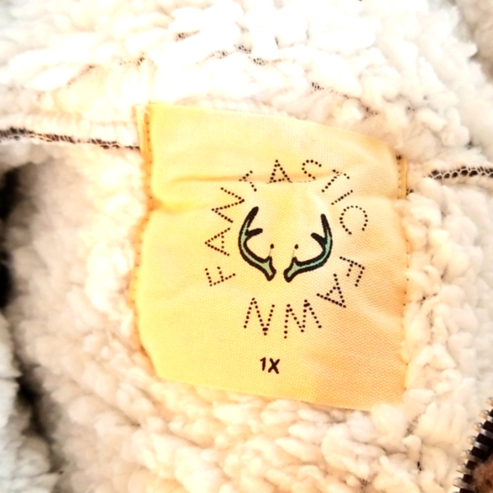 🐆Plus Size Sherpa Pull Over Sweater, coat, - Picture 8 of 8